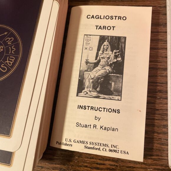 Vintage Cagliostro Tarot Deck Made in Italy by Modiano in Box 1981 Instructions - Picture 8 of 10